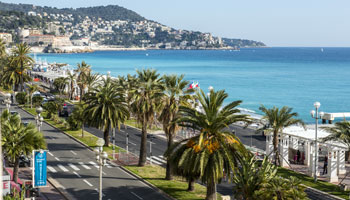 Vue sur la Baie des Anges de l'hôte Le Royal *** à Nice