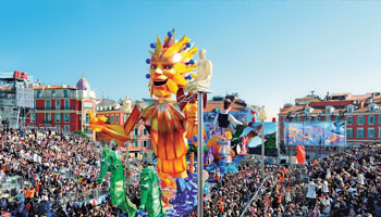 Carnaval de Nice sur la Côte d'Azur